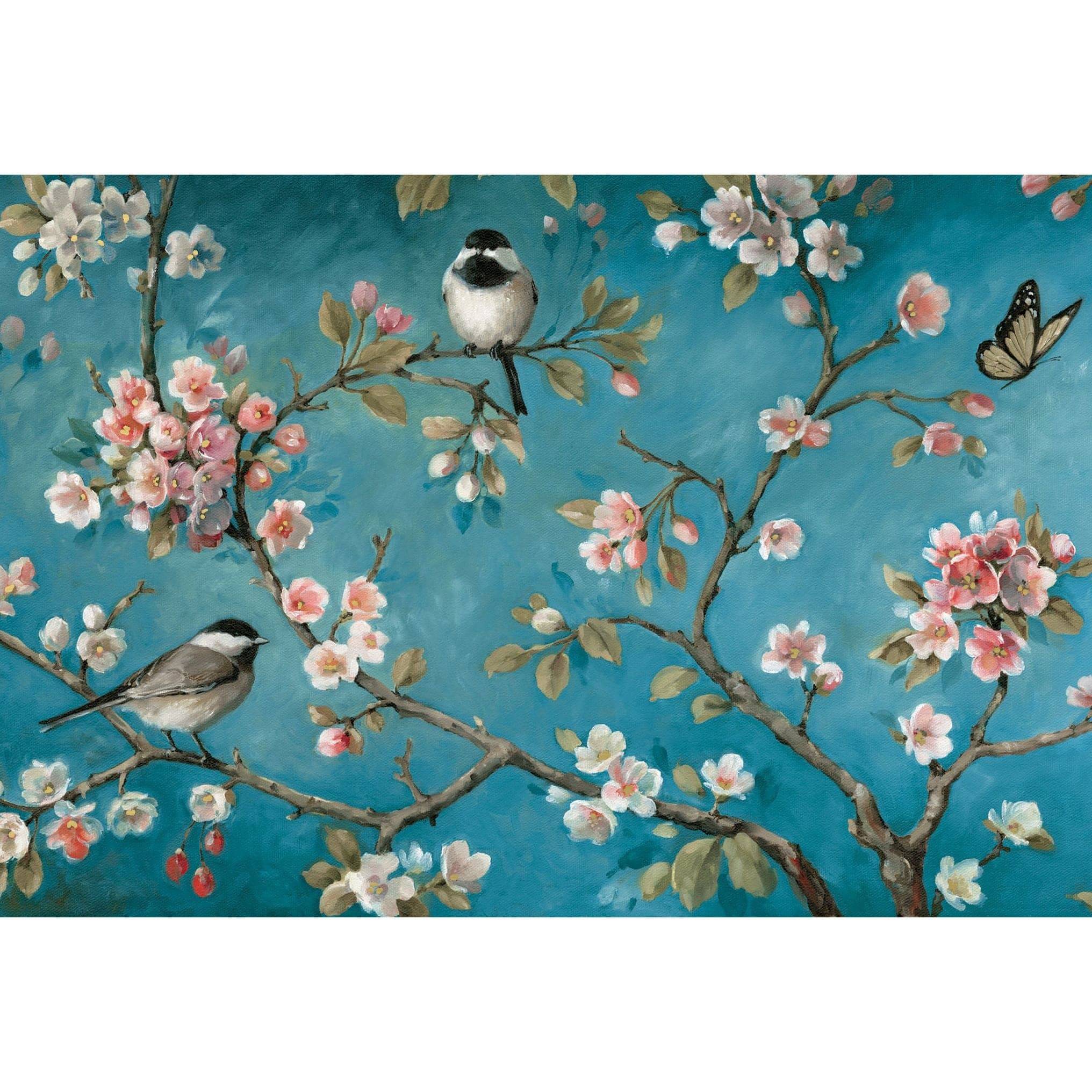Colorful painted birds birthday card from Pictura featuring vibrant bird illustrations on a cheerful greeting card.
